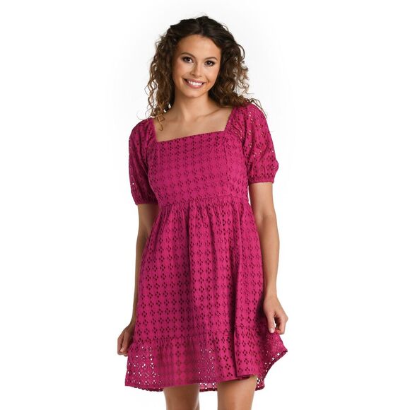 La Blanca Other - La Blanca Mini Dress Swimsuit Cover Up Magenta XS NWT